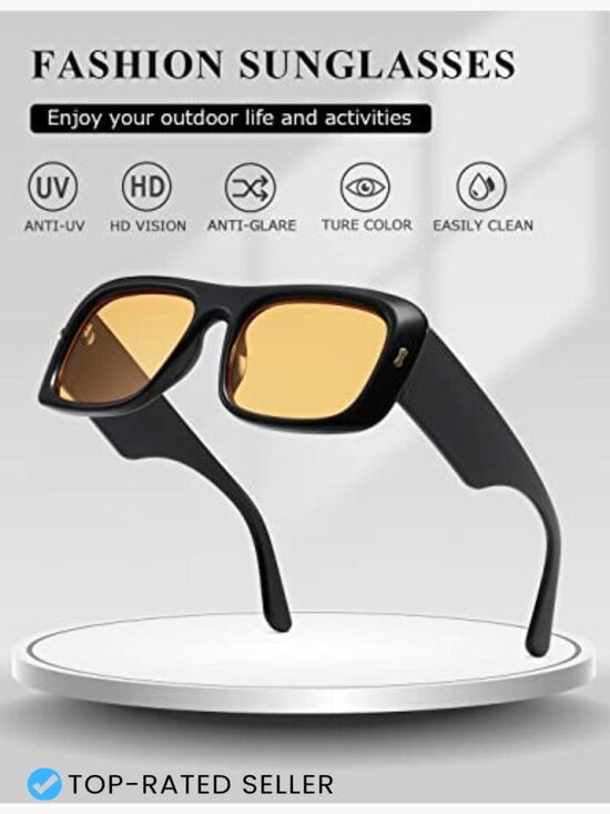 Retro Y2K Oversized Square Frame Sunglasses Shield Style Shield Shape Trendy main image 7